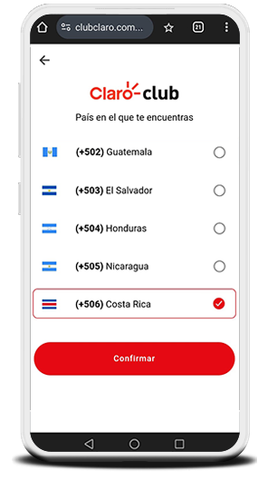 Ingresá con tu número movil, y selecciona Costa Rica Ingresá con tu número movil, y selecciona Costa Rica