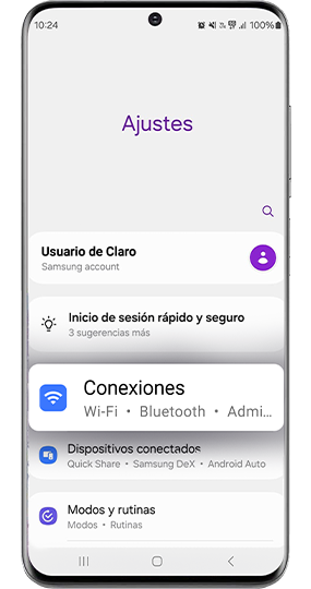 Hacé click en Hacé click en Conexiones.