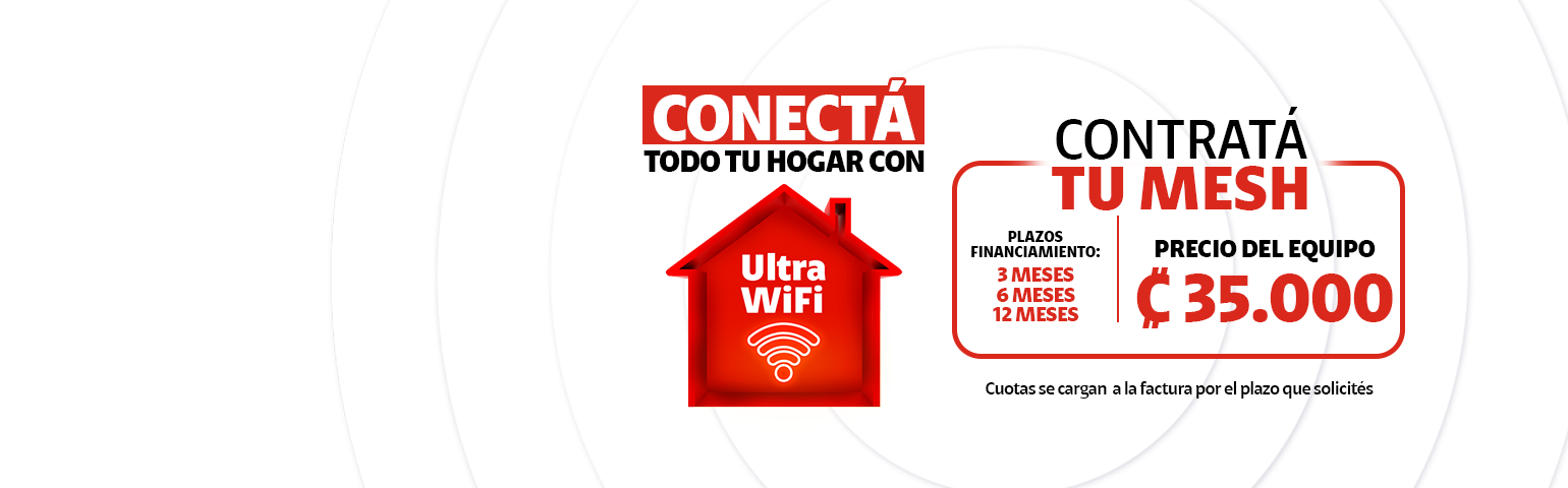 escubrí Ultra WiFi y llevá la mejor conexión a cada rincón de tu hogar Ampliá la cobertura de tu internet con Ultra WiFi y disfrutá una navegación estable